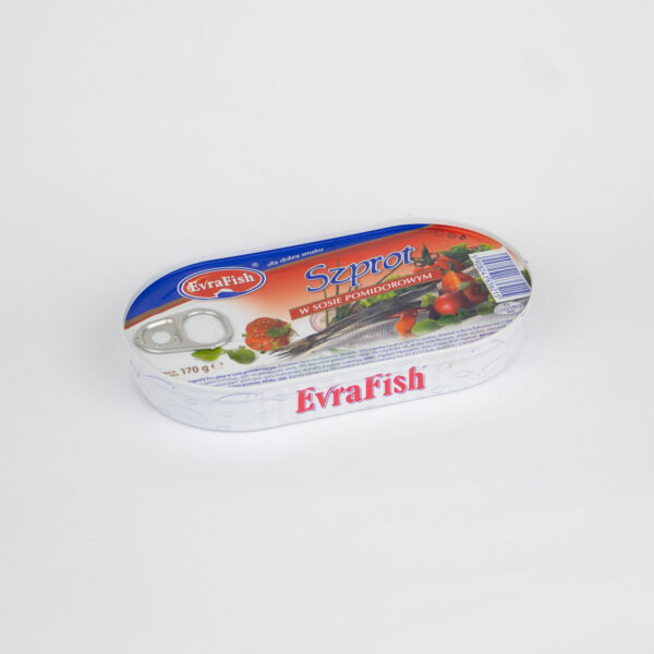 Šproty v paradajkovom pretlaku 170g
