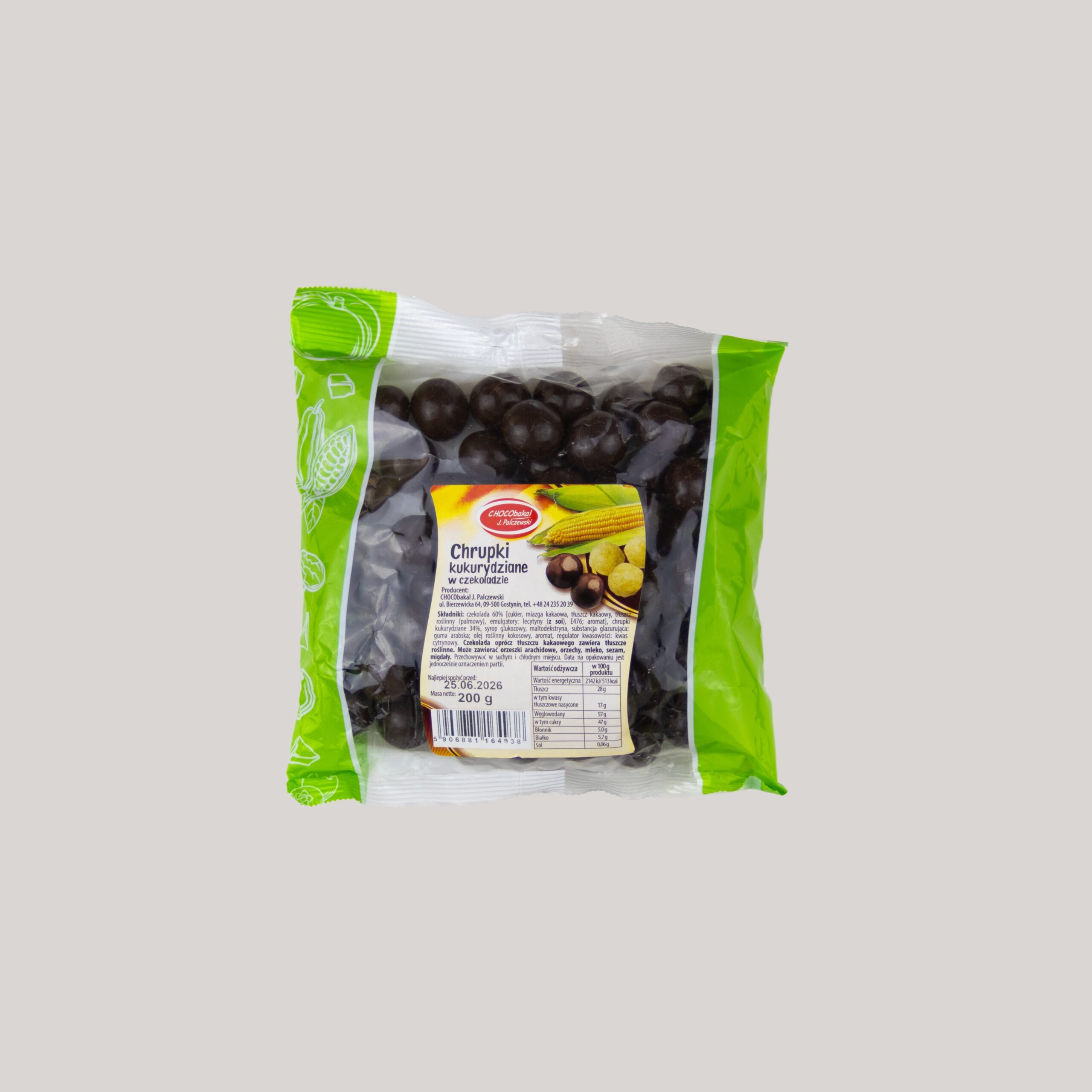 Kukuričné chrumky v čokoláde 200g